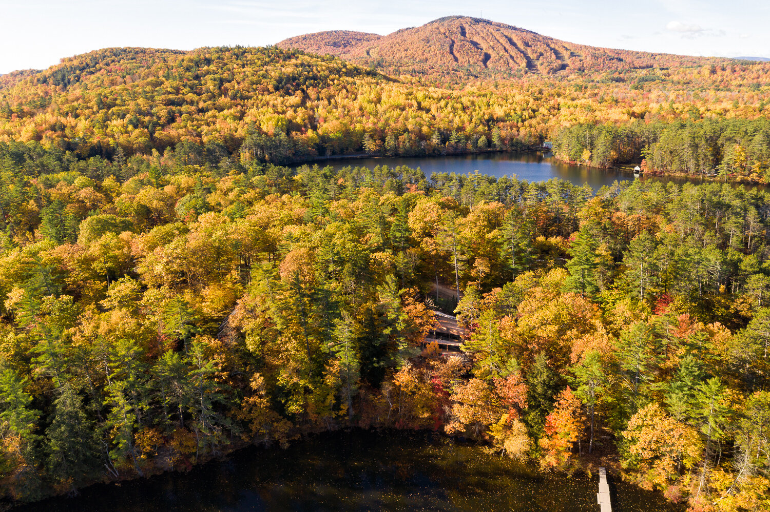 Round pond in autumn.