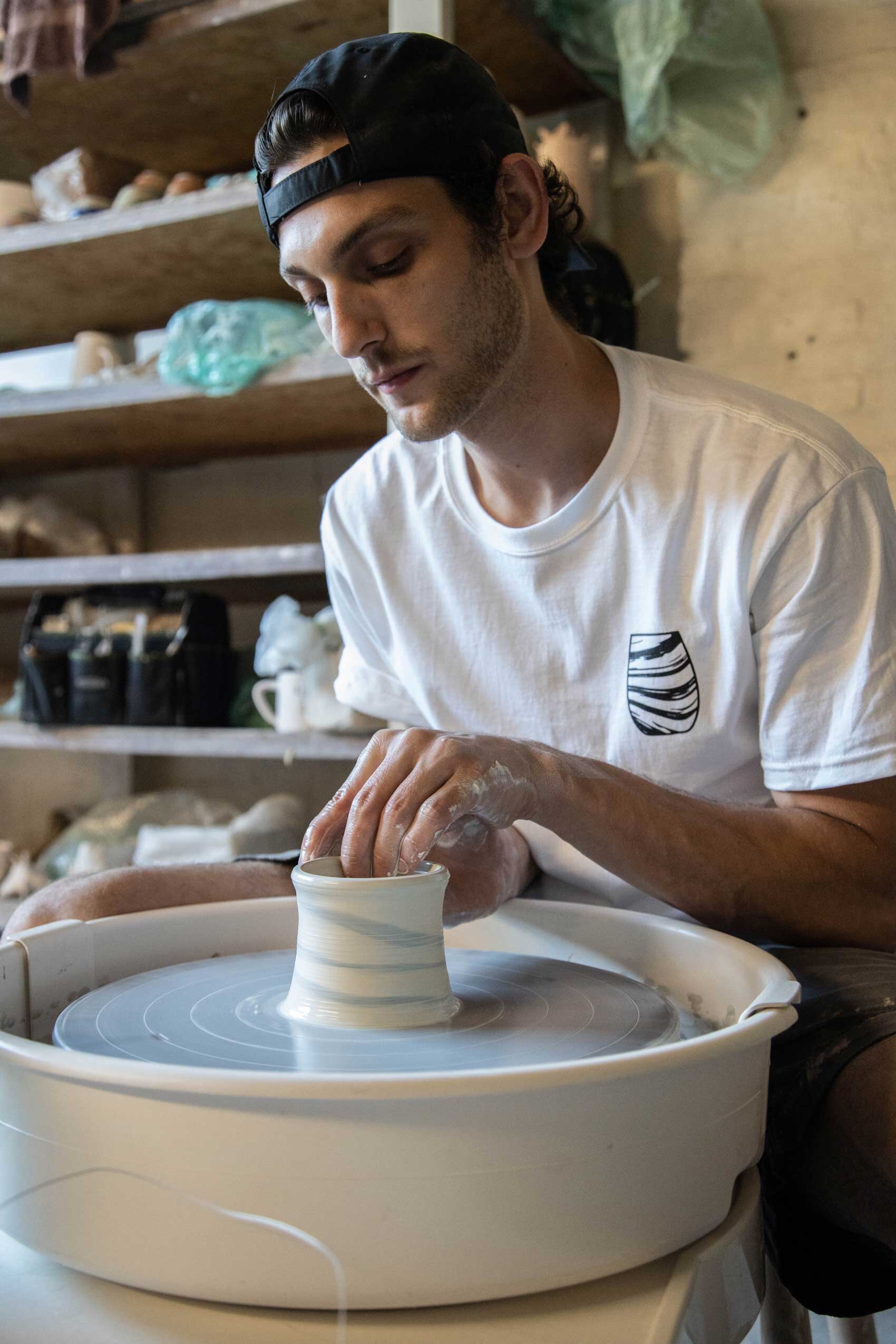  Zach Orenstein in his studio. 
