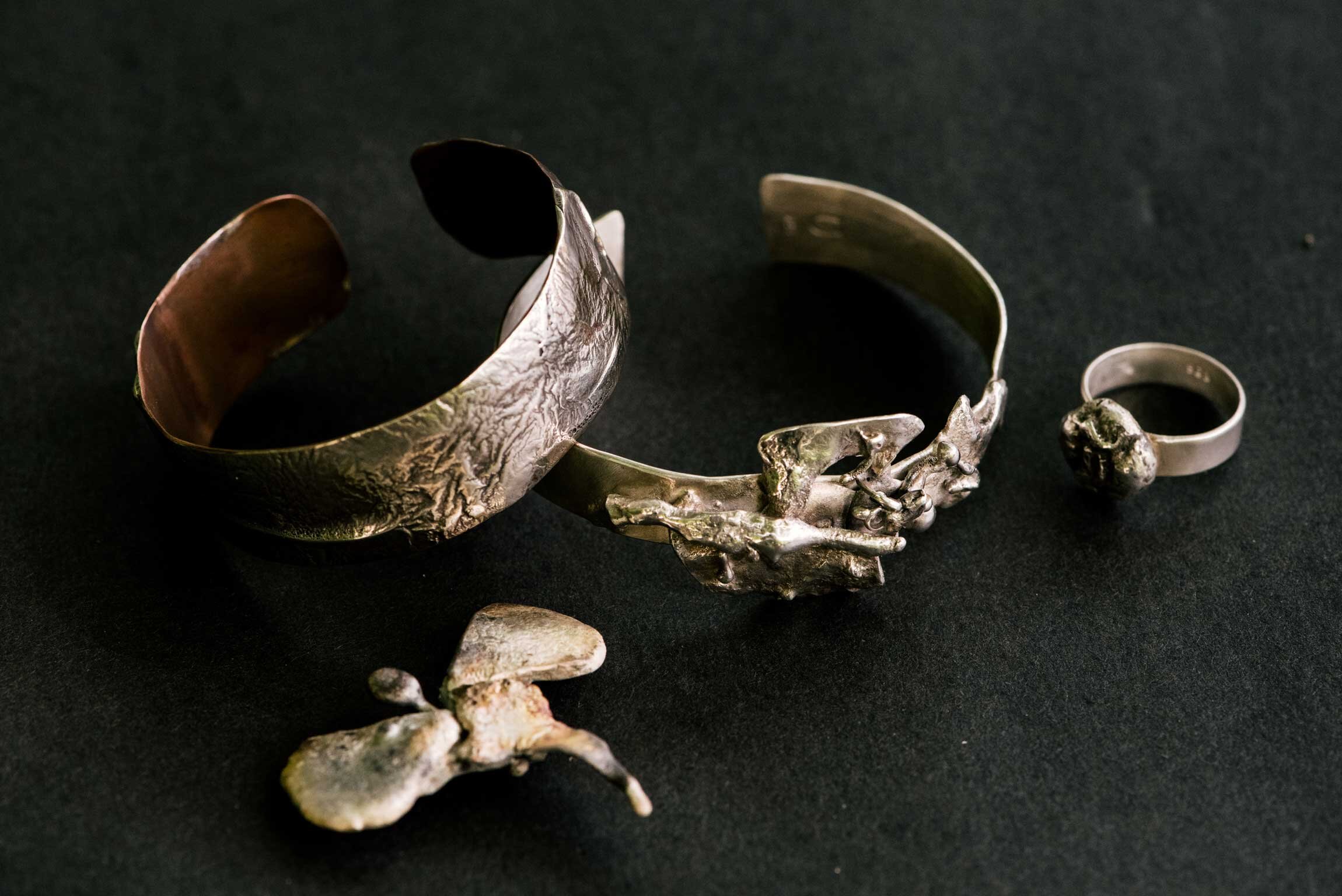  Cufflinks, pendants, bracelets, and rings are just a few of the items Laura joyously creates. 