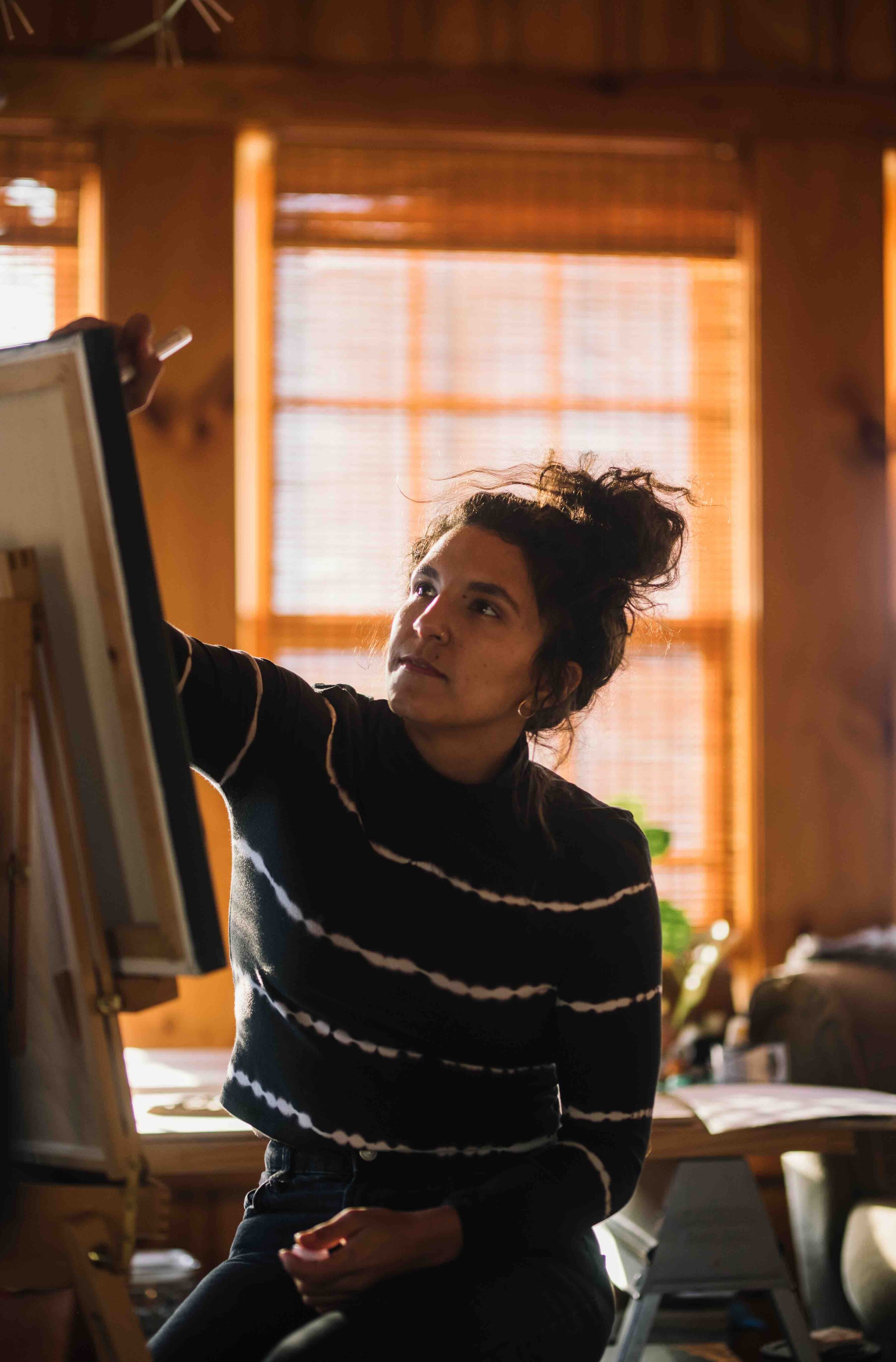 Enhanced by her curiosity, Jordan’s art process has led her to examine her relationship with the land she works on.
