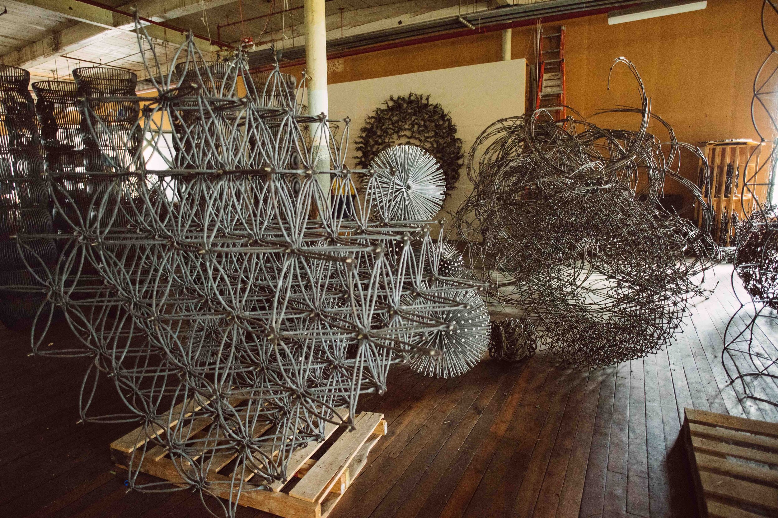  For nearly 40 years, John has forged and twisted the common nail into intricately complex, awe-inspiring sculptures, nailing his place in the contemporary art world. 