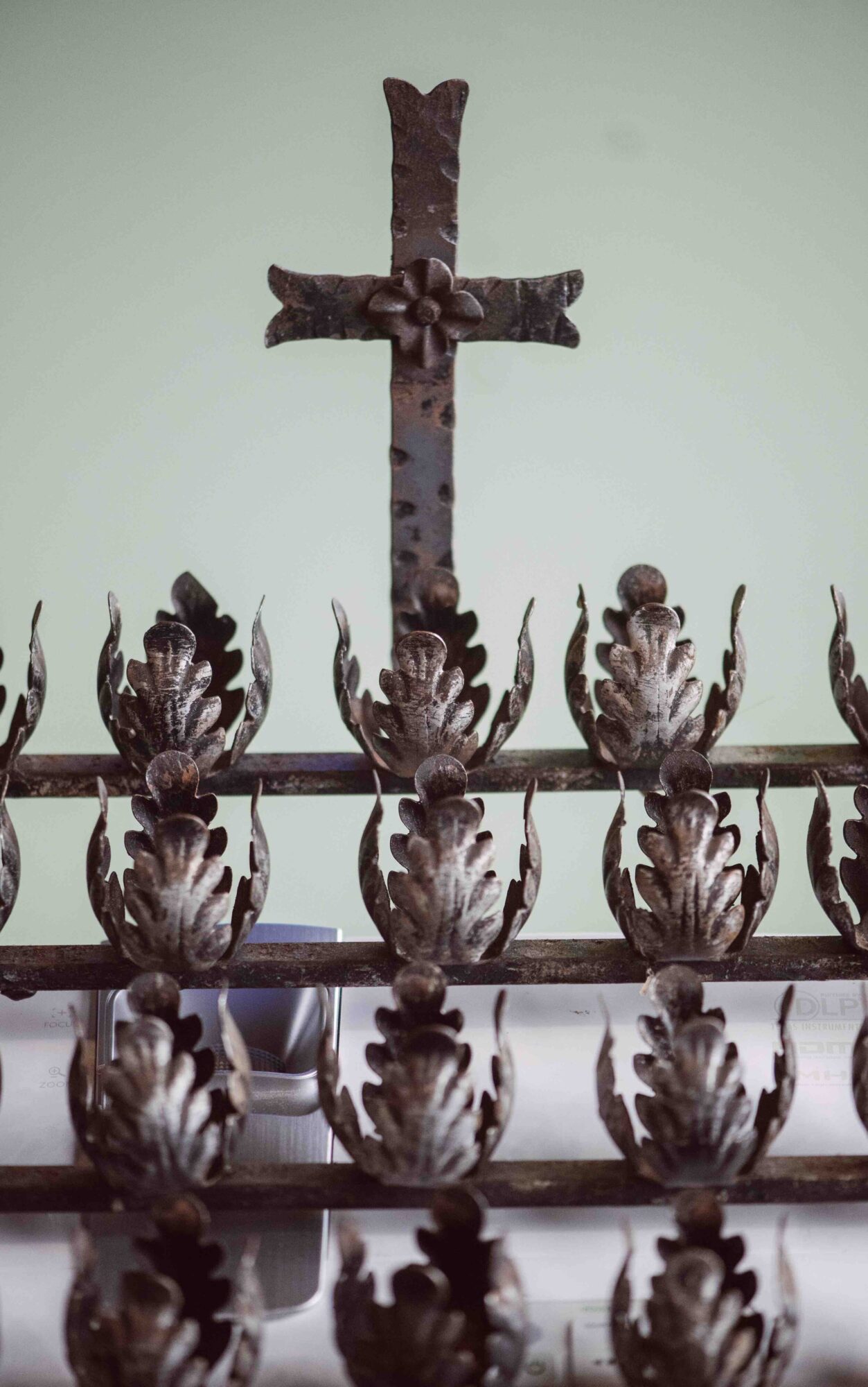  Detail of a sculpture that Emilie created from found objects. 